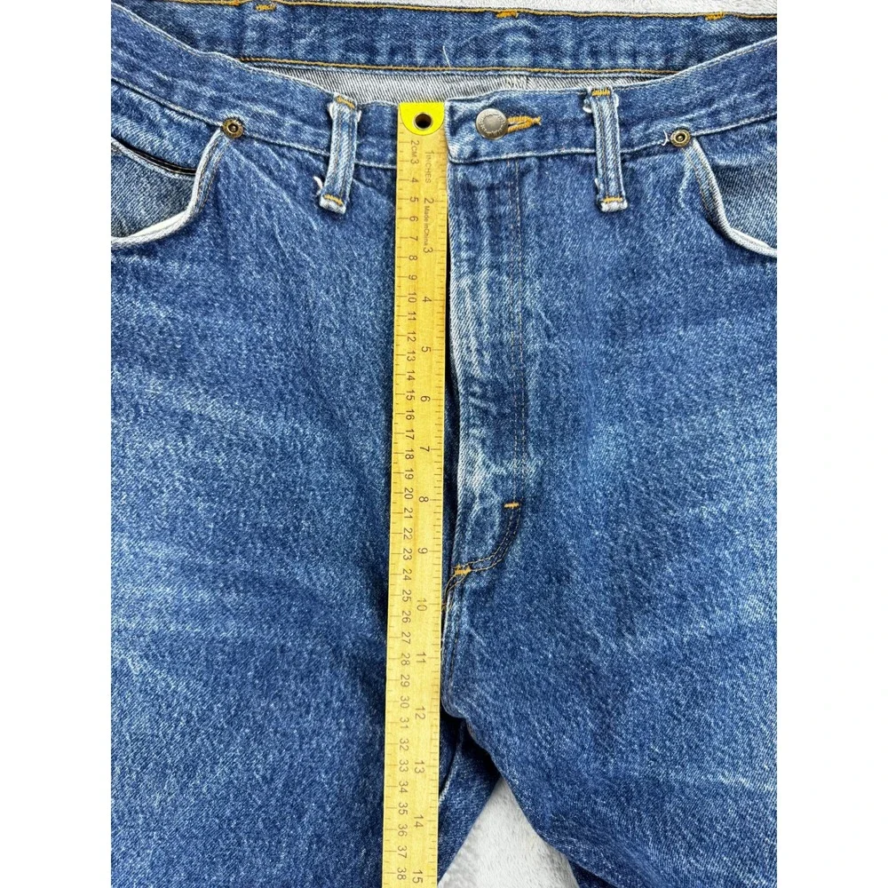 Wrangler Mens Jeans 40x30 Blue Straight Leg Denim Made In USA 99902PW 38x27